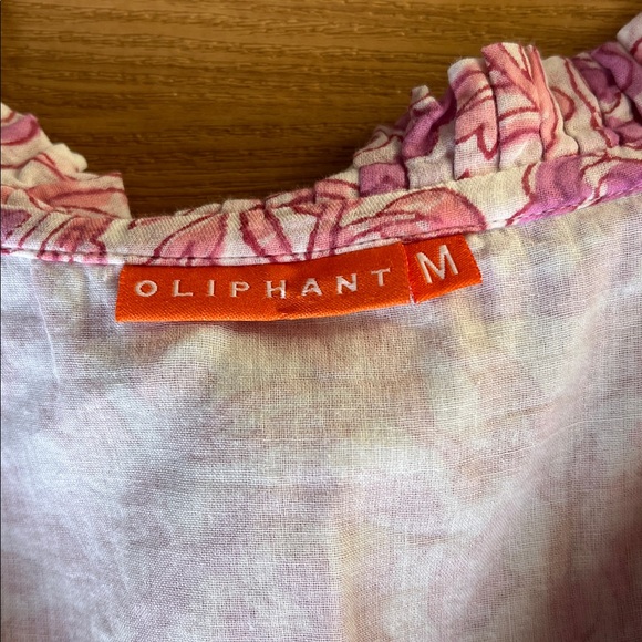Oliphant Cinched Flirty Mini Dress in Malta Pink Cotton Tie Waist - Picture 12 of 14